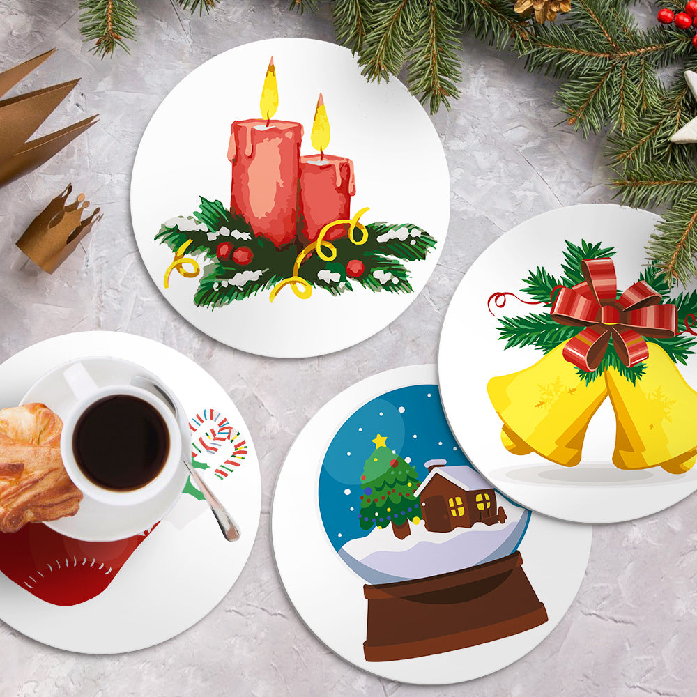 6 Piece Christmas Placemat Set 20cm - Set 24