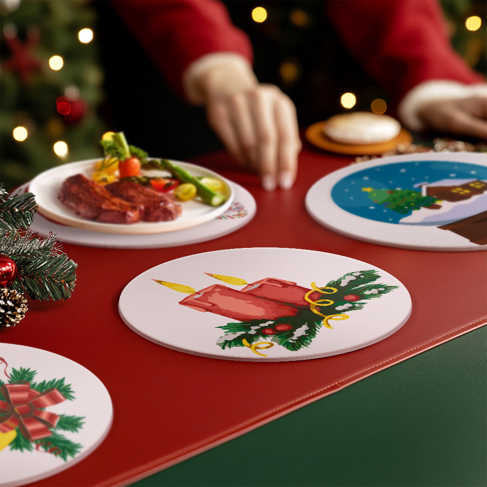 6 Piece Christmas Placemat Set 20cm - Set 24