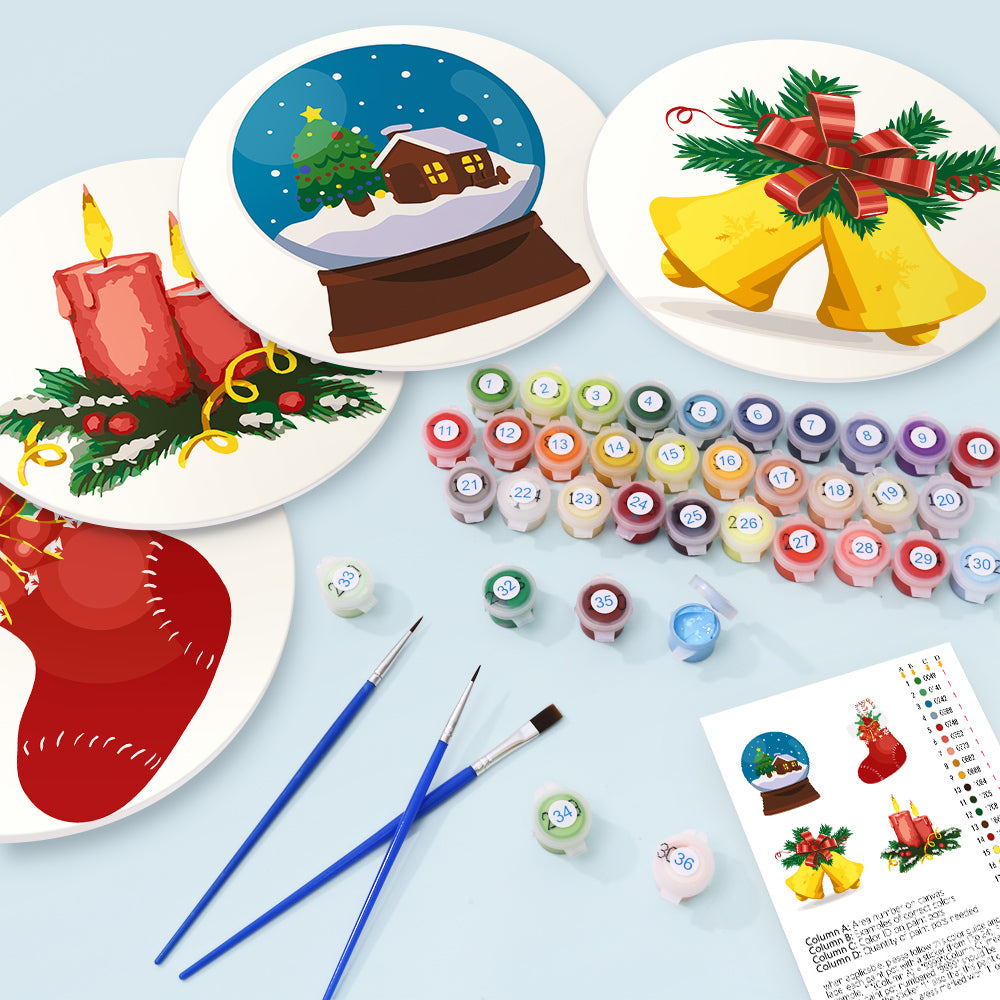 6 Piece Christmas Placemat Set 20cm - Set 24