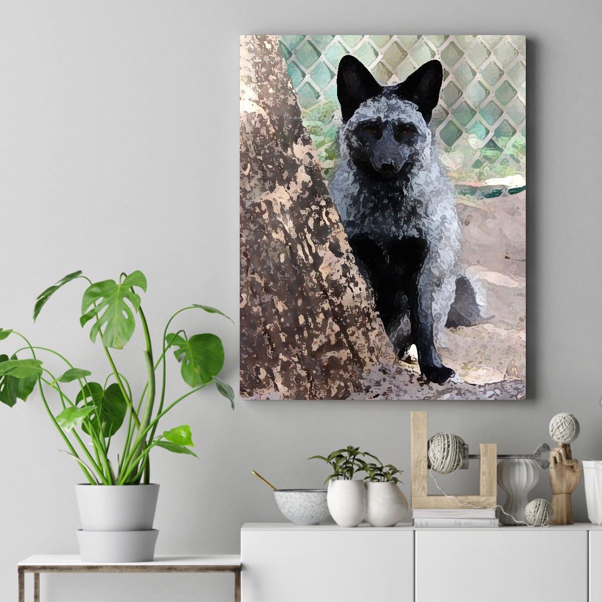 Silver Fox "George" Paint by Numbers Canvas Kit