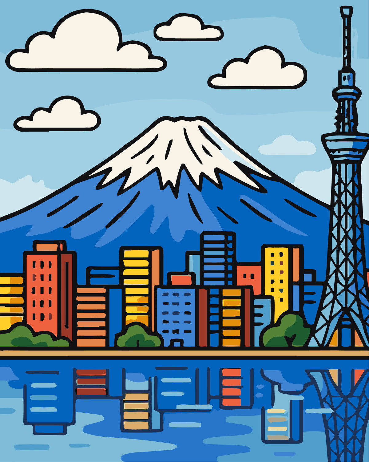 Fuji Tokyo Skyline Set 4