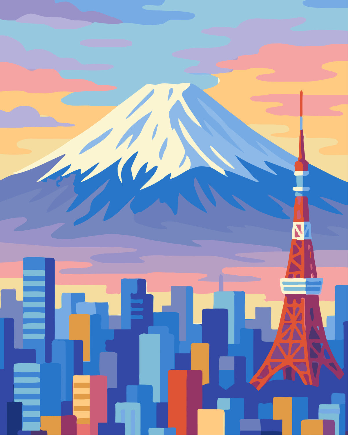 Fuji Tokyo Skyline Set 6