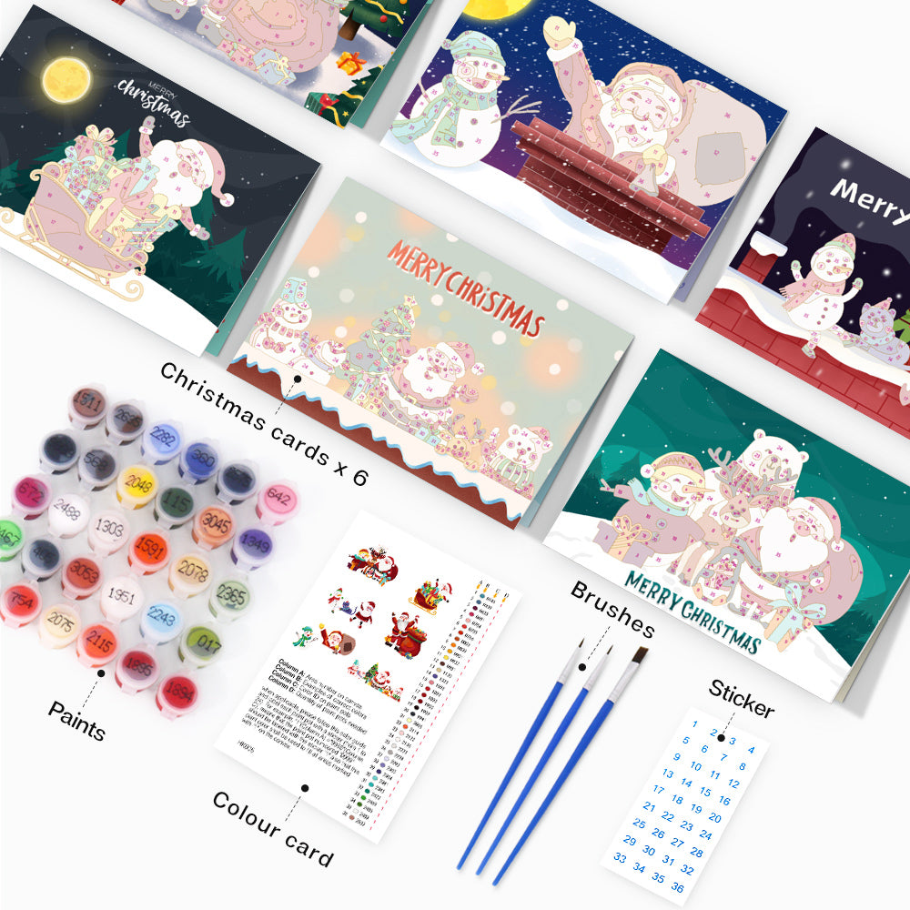 6 Assorted Christmas Cards - 5