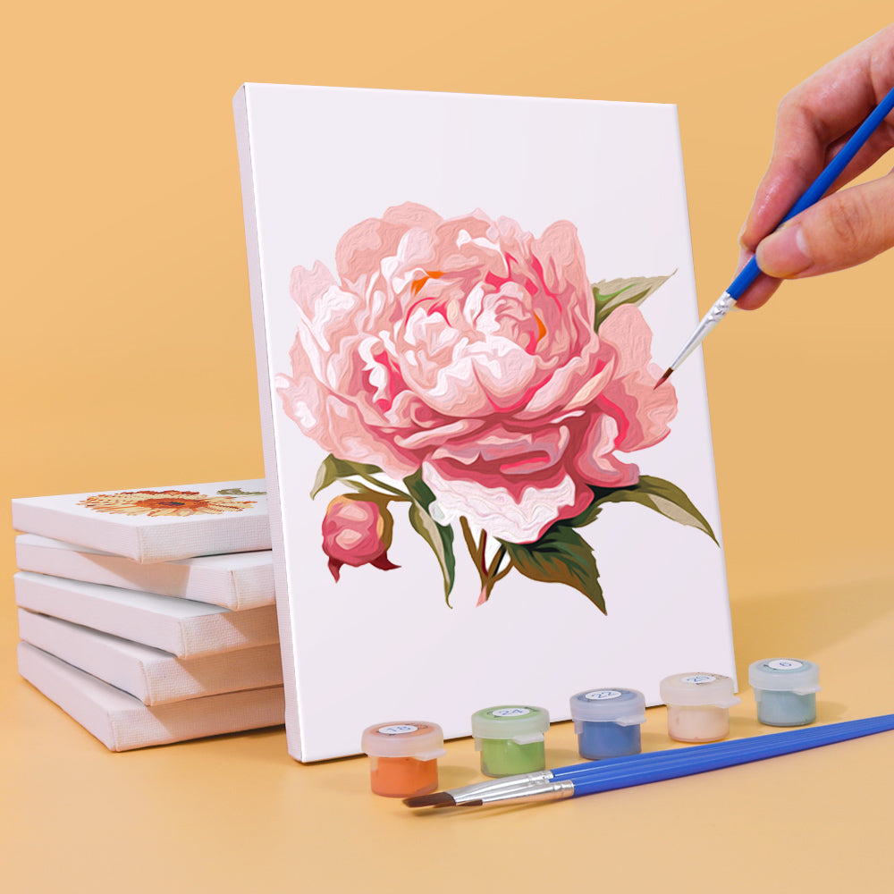Assorted Flowers 6 Pack Mini Paint by Numbers Kit