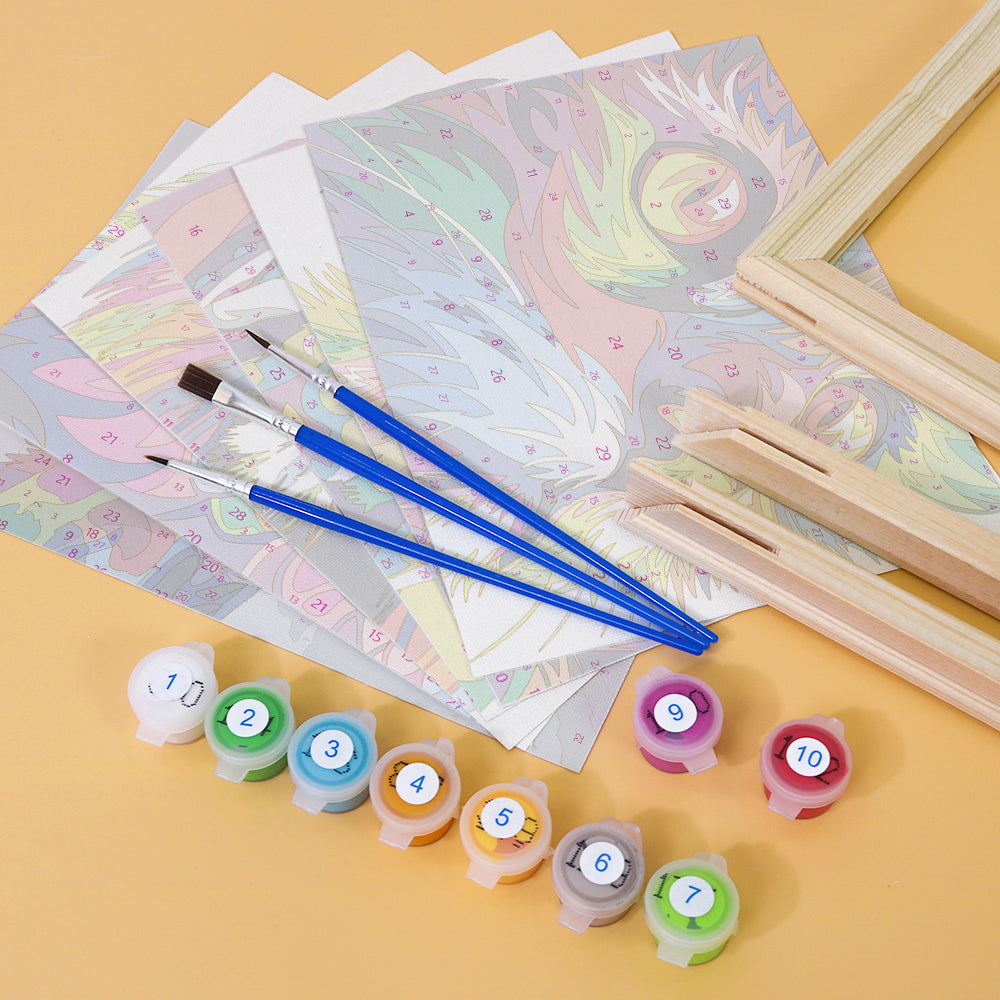 Vivid Wildlife 6 Pack Mini Paint by Numbers Kit