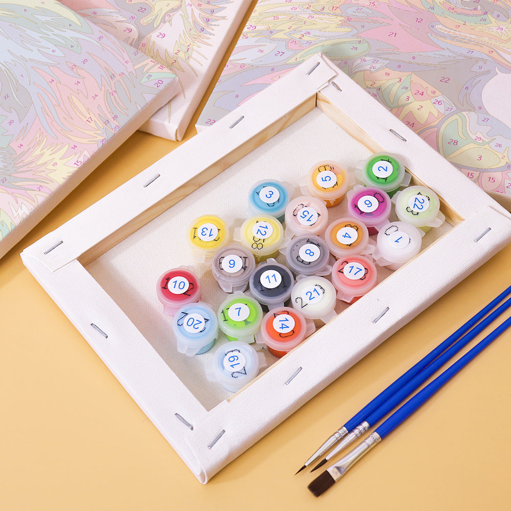 Vivid Wildlife 6 Pack Mini Paint by Numbers Kit