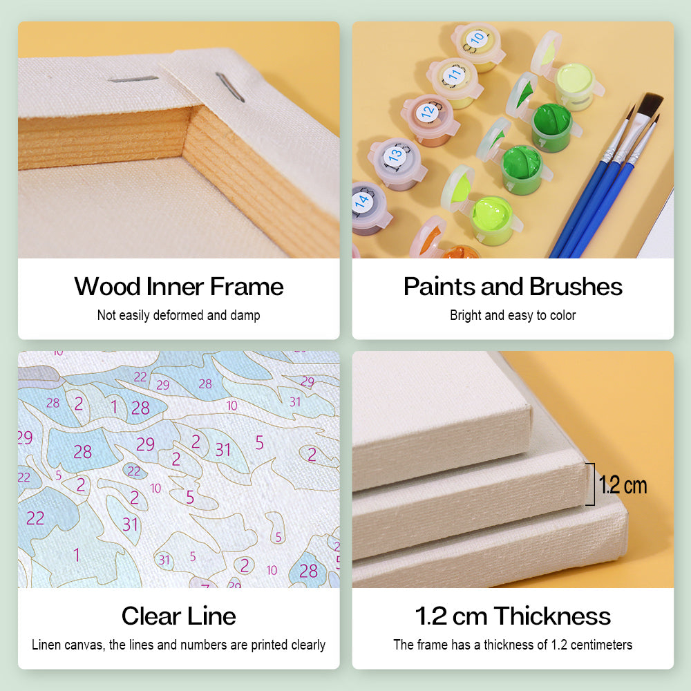 Ocean Hearts 6 Pack Mini Paint by Numbers Kit