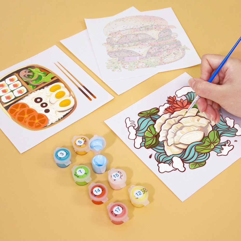 Tasty Bites 6 Pack Mini Paint by Numbers Kit