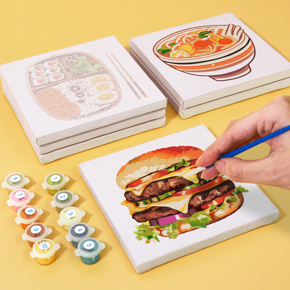 Tasty Bites 6 Pack Mini Paint by Numbers Kit