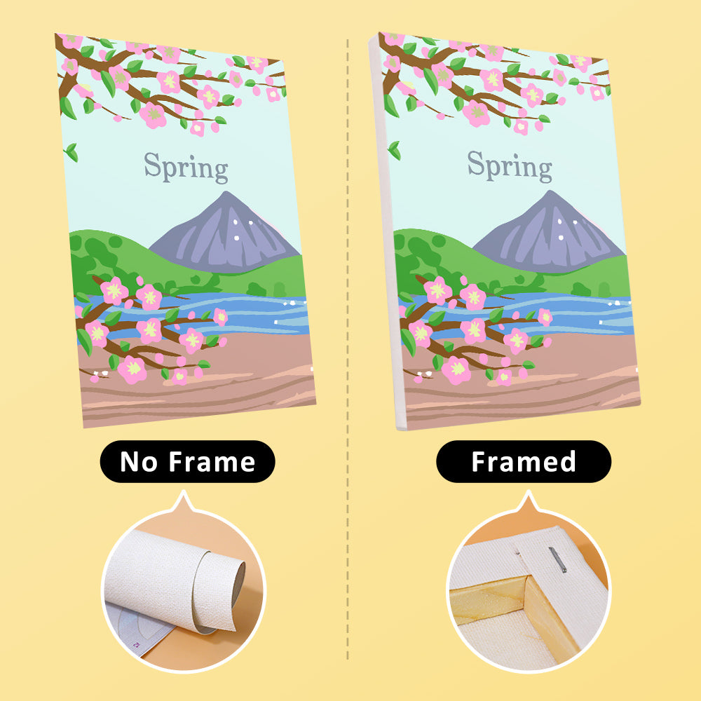 Four Seasons Landscape 4 Pack Mini Paint by Numbers Kit