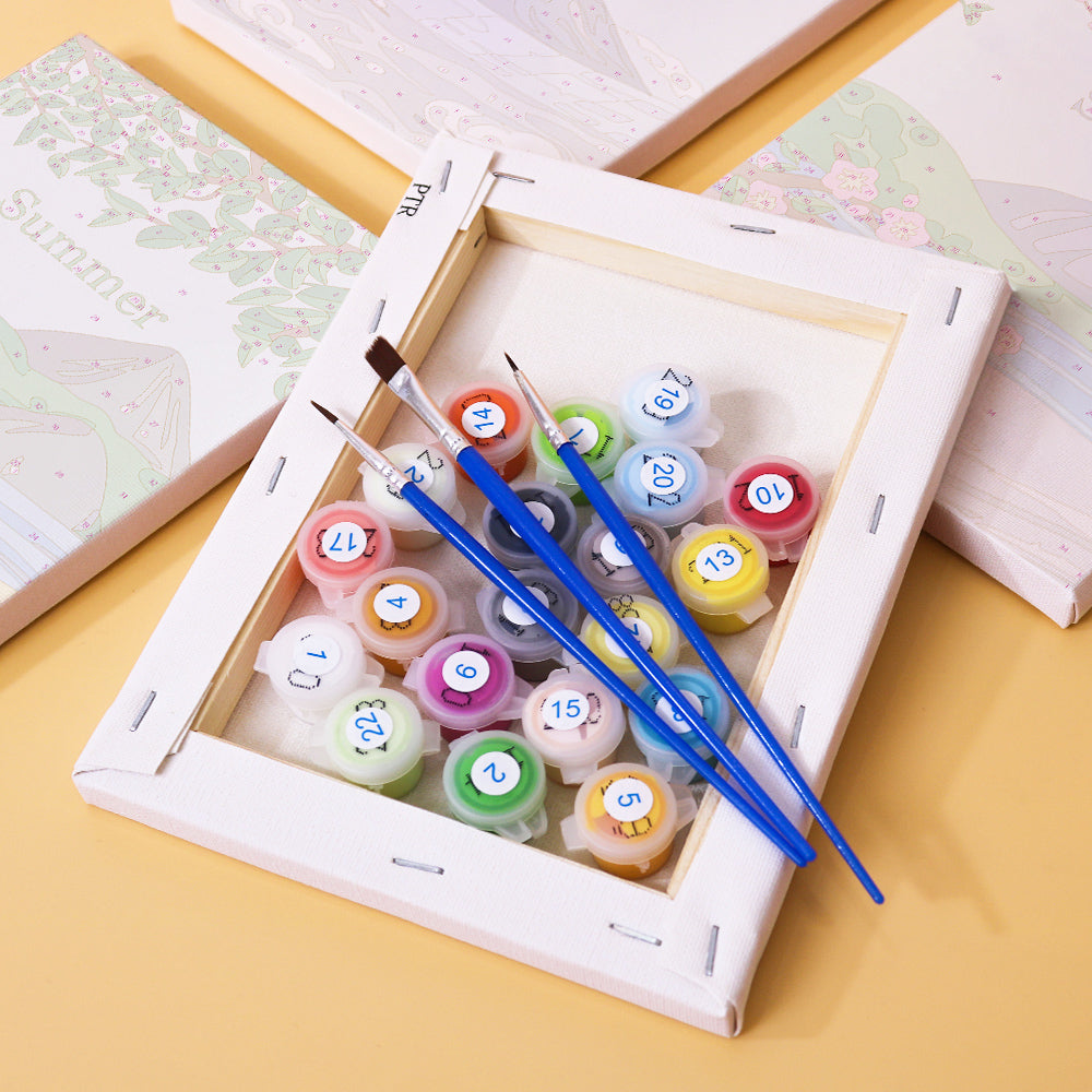 Four Seasons Landscape 4 Pack Mini Paint by Numbers Kit