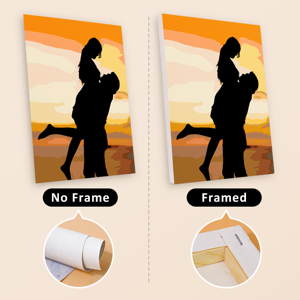 Romantic Sunset Couple 6 Pack Mini Paint by Numbers Kit
