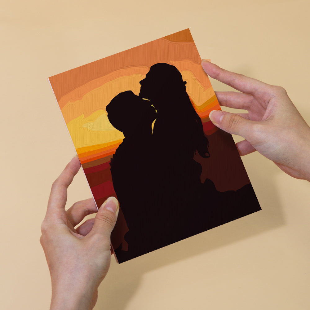 Romantic Sunset Couple 6 Pack Mini Paint by Numbers Kit