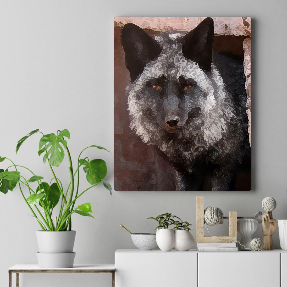 Silver Fox "George" Paint by Numbers Canvas Kit - Set 2