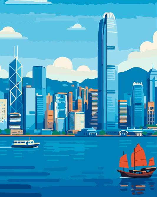 Victoria Harbour Skyline Set 2