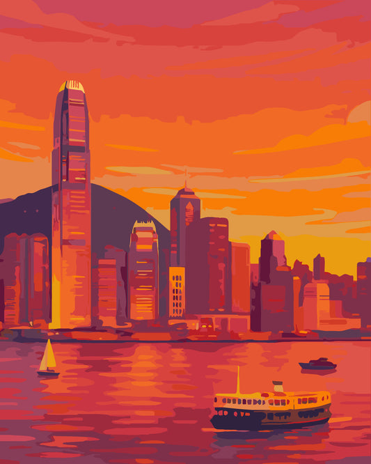 Victoria Harbour Skyline Set 3