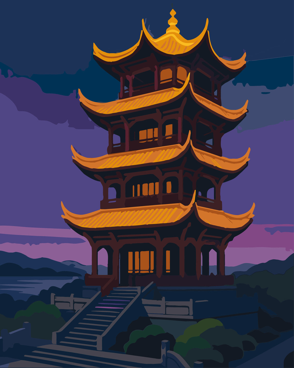 Yelow Crane Tower Set 2