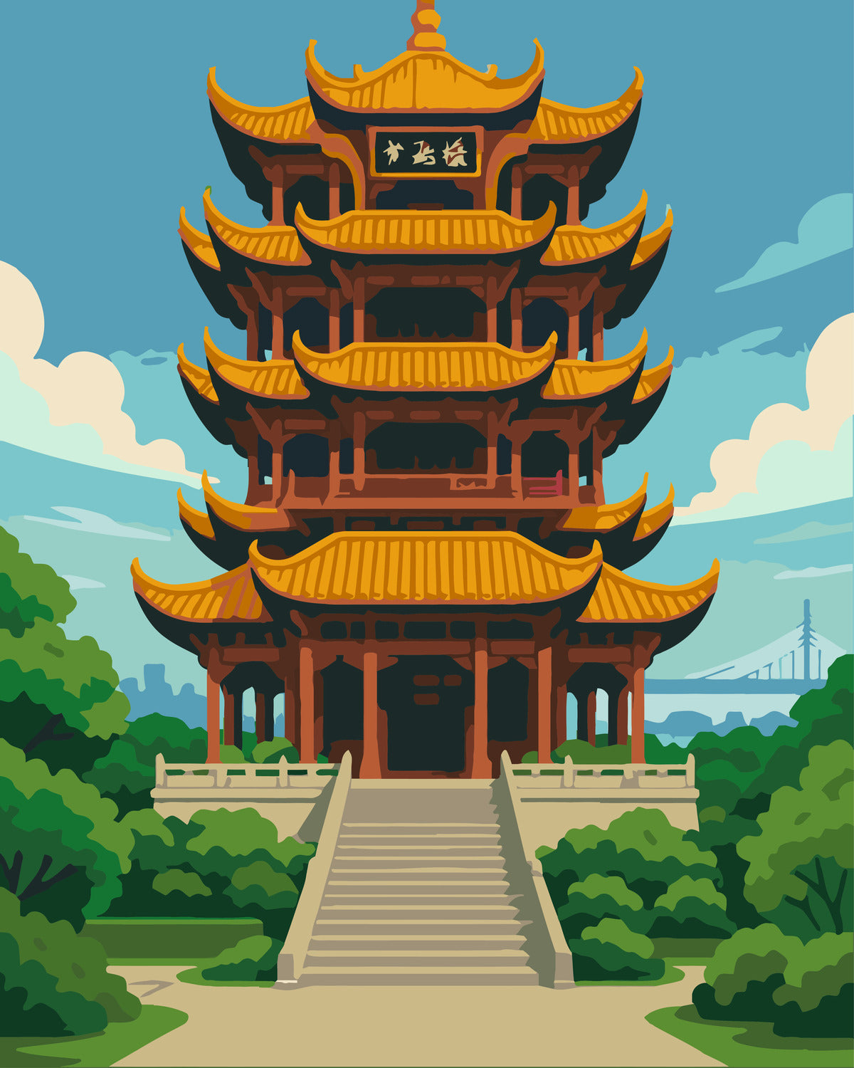 Yelow Crane Tower Set 3