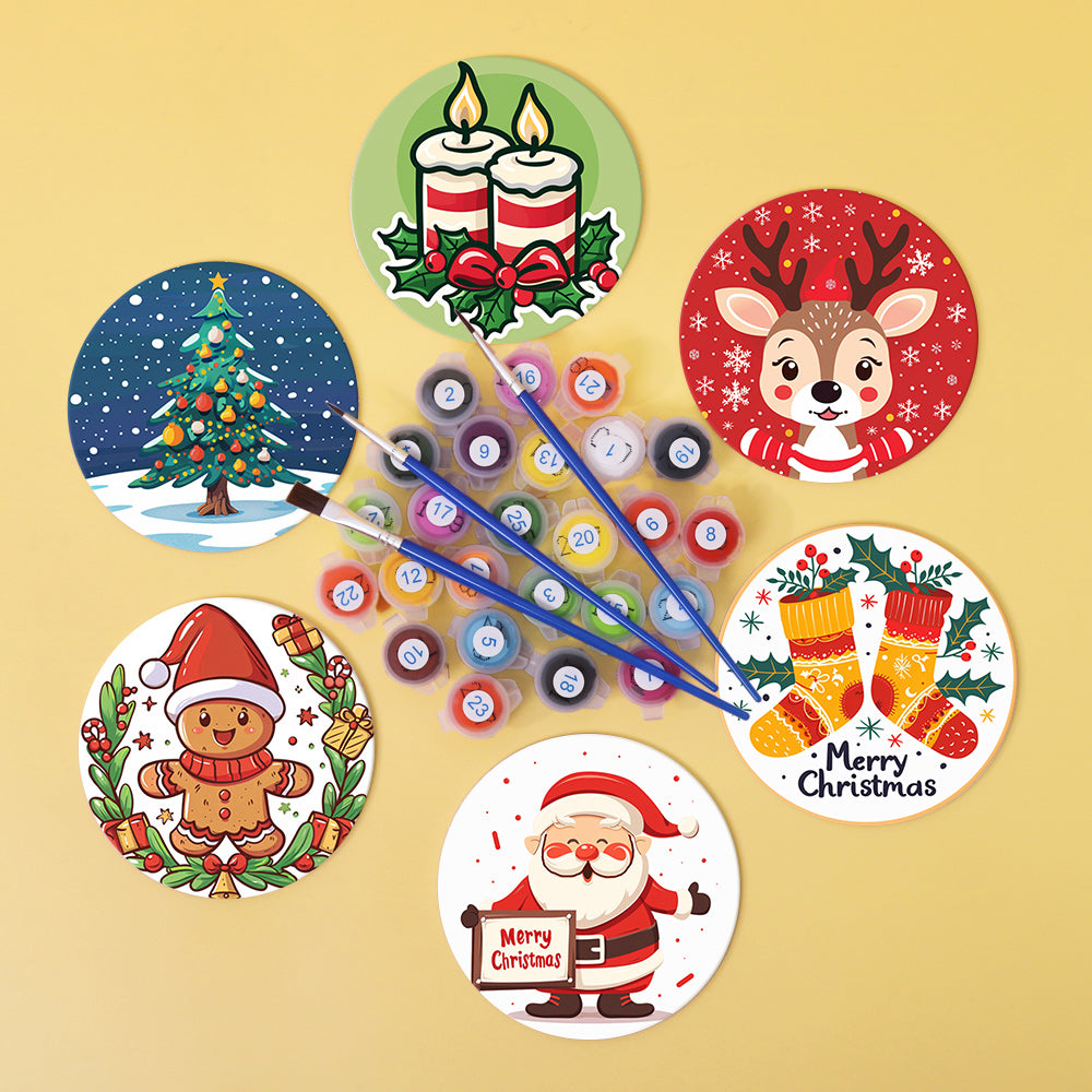 6 Piece Christmas Coaster Set V6