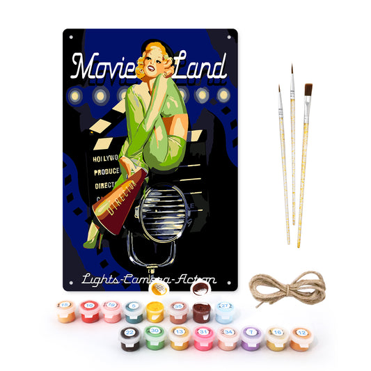 Movie Land – Vintage Paint by Numbers