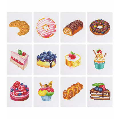 12 Assorted Food Diamond Paintings