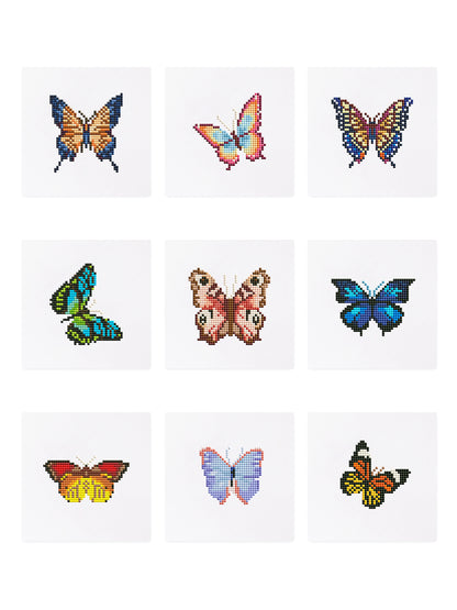 9 Assorted Butterfly Diamond Paintings