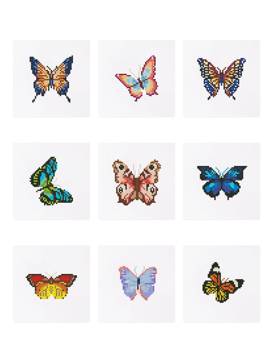 9 Assorted Butterfly Diamond Paintings