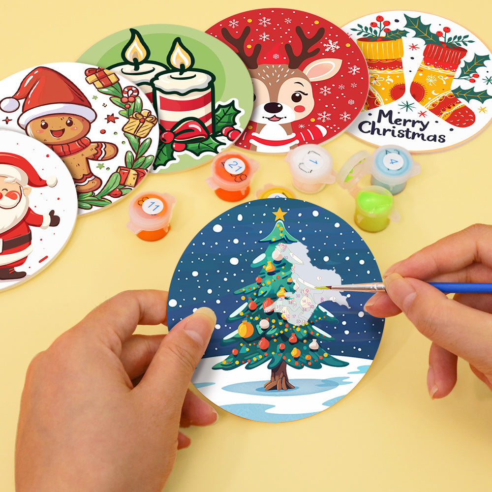 6 Piece Christmas Coaster Set V6