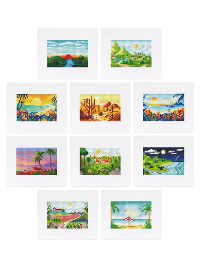 10 Assorted Scenery Diamond Paintings