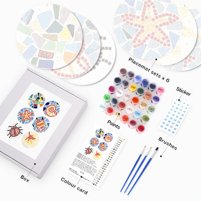 6 Piece Christmas Placemat Set 20cm - Set 8