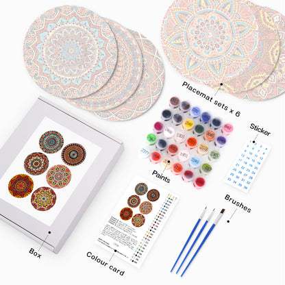 6 Piece Christmas Placemat Set 20cm - Set 16