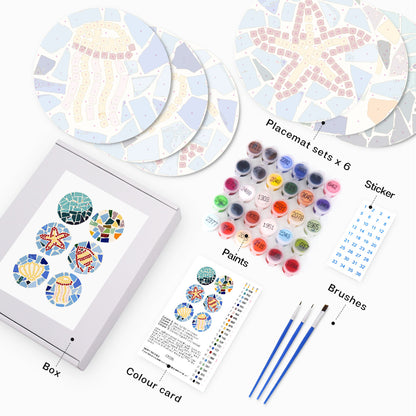6 Piece Christmas Placemat Set 20cm - Set 10