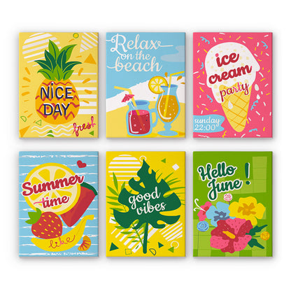 Hello June 6 Pack Mini Paint by Numbers Kit