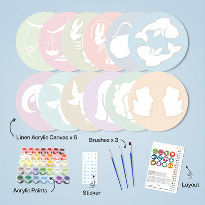 6 Piece Christmas Placemat Set 20cm - Set 20