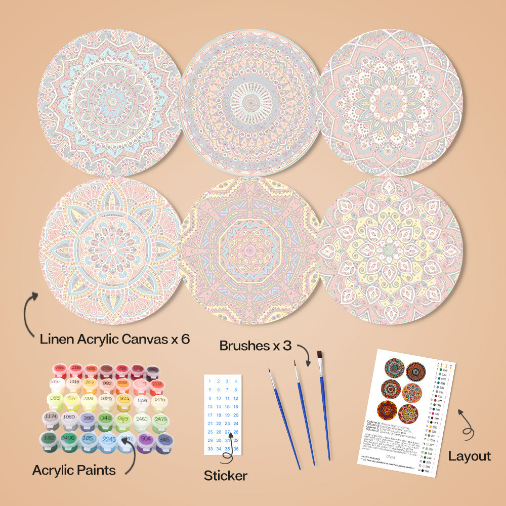 6 Piece Christmas Placemat Set 20cm - Set 16