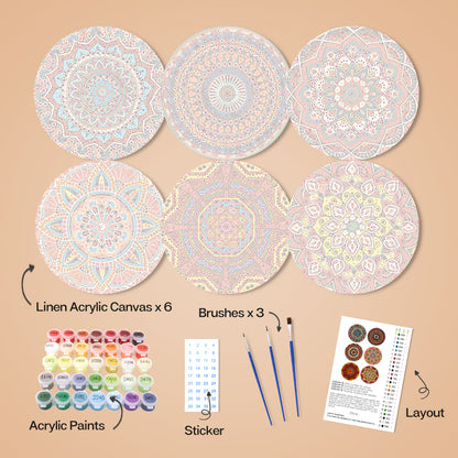 6 Piece Christmas Placemat Set 20cm - Set 16