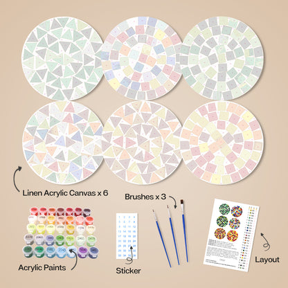 6 Piece Christmas Placemat Set 20cm - Set 9