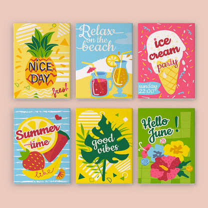 Hello June 6 Pack Mini Paint by Numbers Kit
