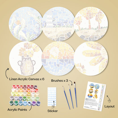 6 Piece Christmas Placemat Set 20cm - Set 11