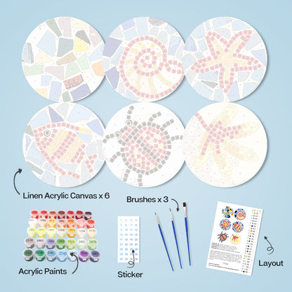 6 Piece Christmas Placemat Set 20cm - Set 8