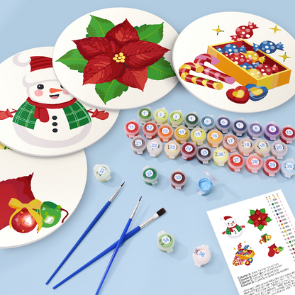 6 Piece Christmas Placemat Set 20cm - Set 28