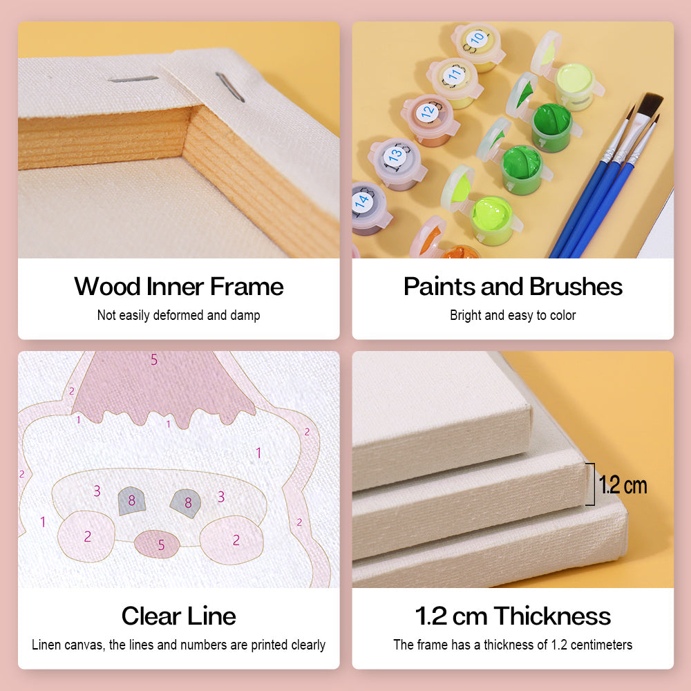 Holiday Treasures 4 Pack Mini Paint by Numbers Kit