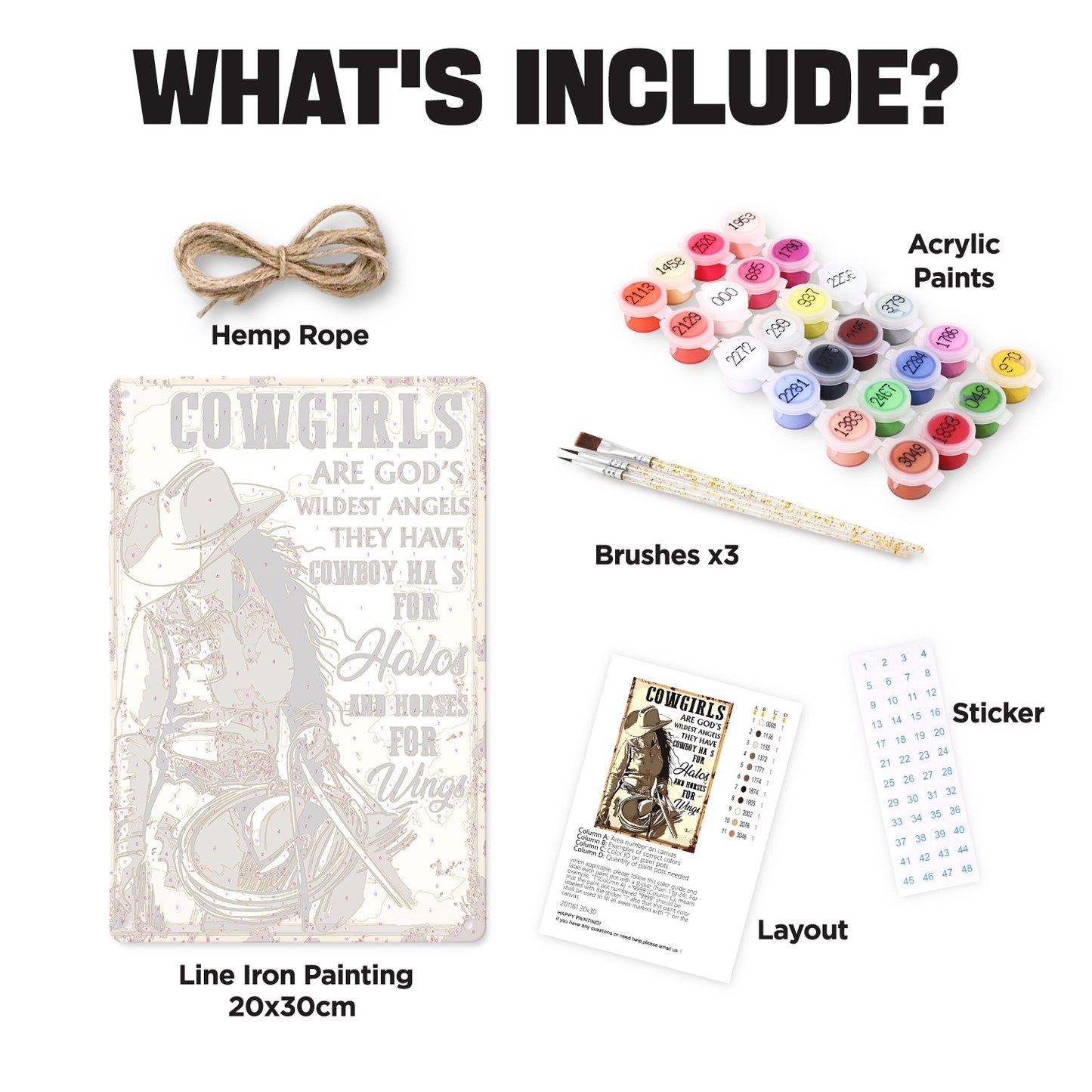 Cowgirls – God’s Wildest Angels – Vintage Paint by Numbers