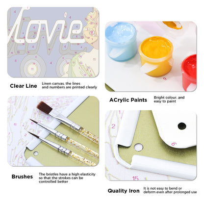 Movie Land – Vintage Paint by Numbers