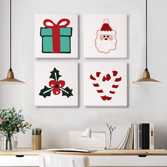 Holiday Treasures 4 Pack Mini Paint by Numbers Kit