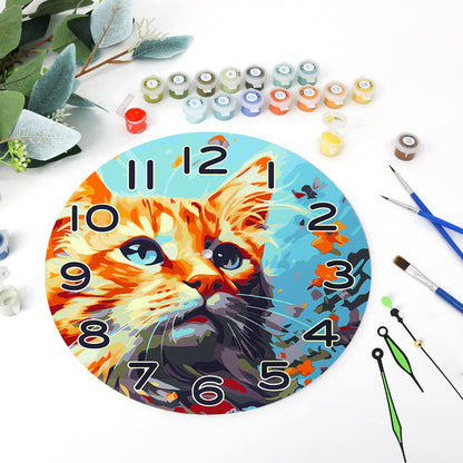 Paint the Moment – Curious Cat Clock Kit