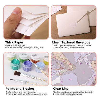 Red Glam Postcard Paint Kit