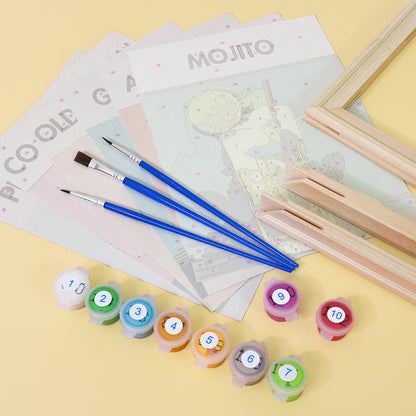 Cocktail Cuties 6 Pack Mini Paint by Numbers Kit