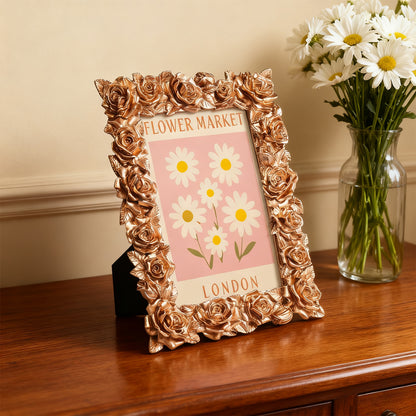 London Flower Market framed mini paint by numbers showing cheerful daisies and classic city poster artwork