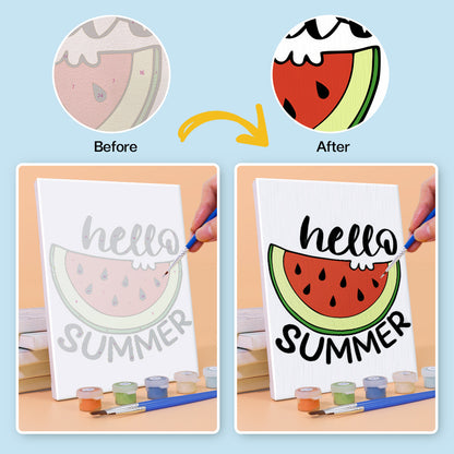 Sweet Summer Melons 6 Pack Mini Paint by Numbers Kit